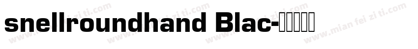 snellroundhand Blac字体转换